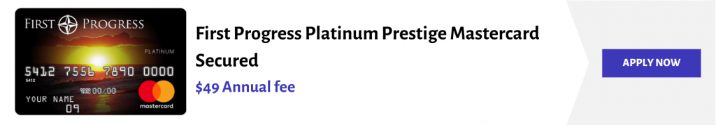 first progress platinum prestige Mastercard secured apply now