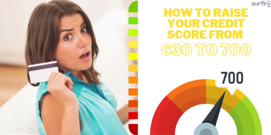 image of How to Raise Your Credit Score From 630 to 700 with surprised woman