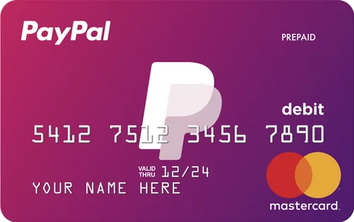 Предоплаченная дебетовая карта PayPal Mastercard®