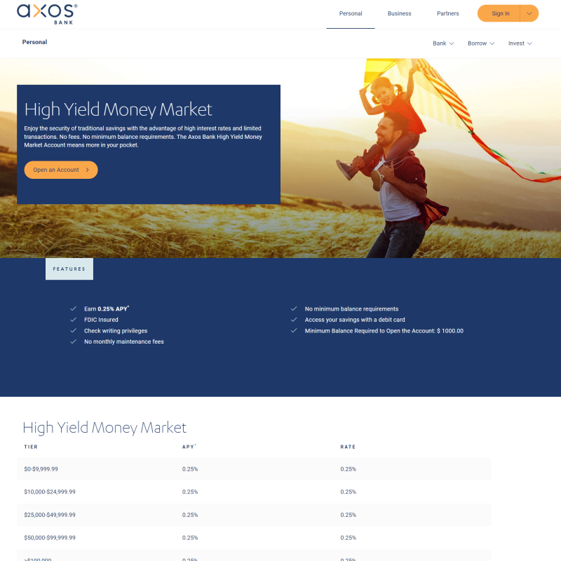 Axos High-Yield Money Market Account